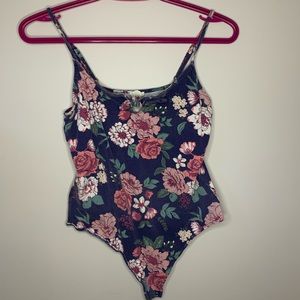 Floral body suit tank top